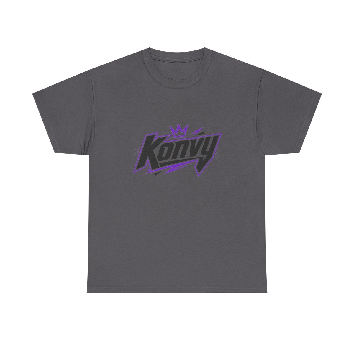 Konvy Logo Tee | Streetwear Graphic Shirt, Crown Lightning Design | Konvy Streamer Merch