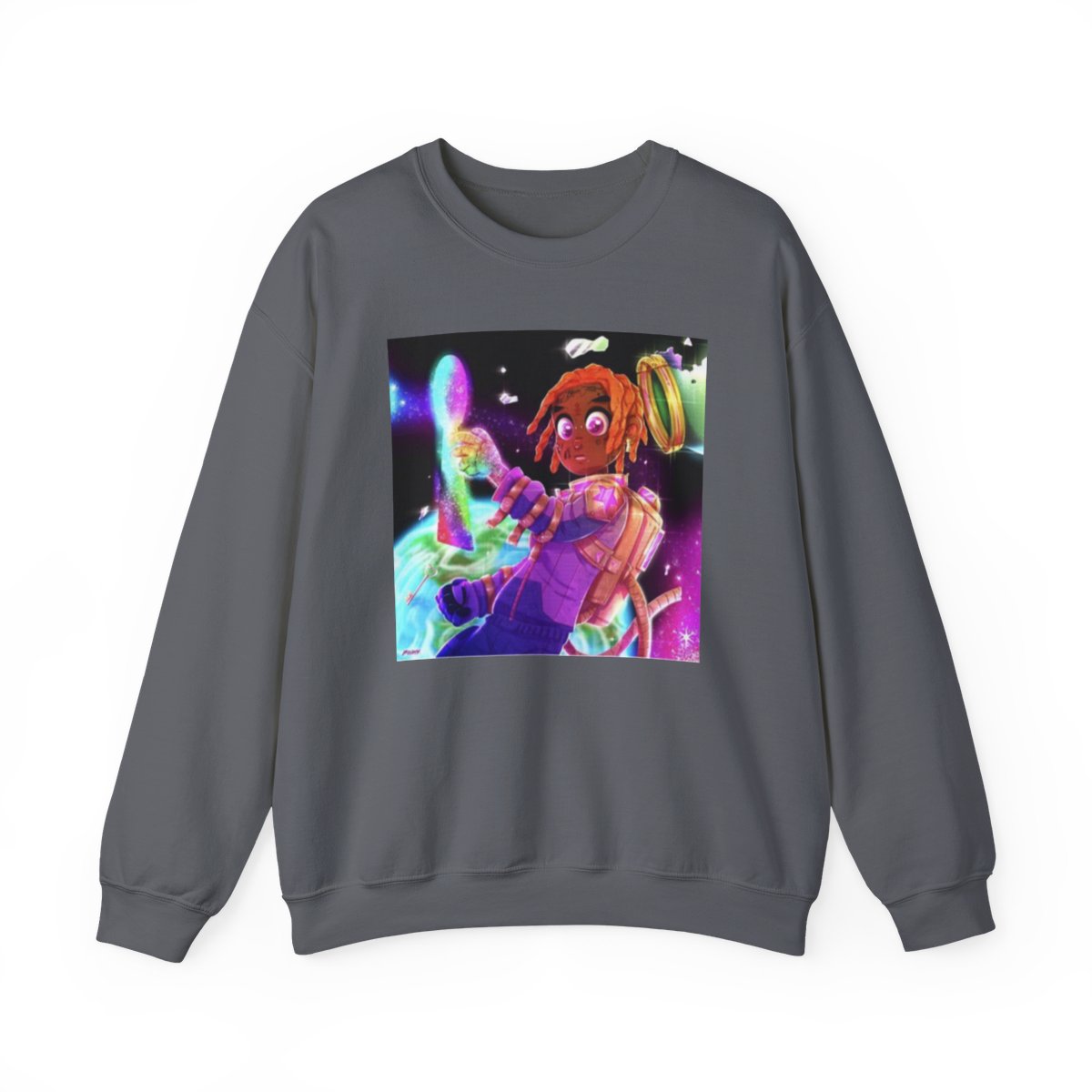 Space DJ Alien graphic Sweatshirt | Neon Cosmic Music Art | Konvy Streamer Merch - Official Sweatshirts merchandise