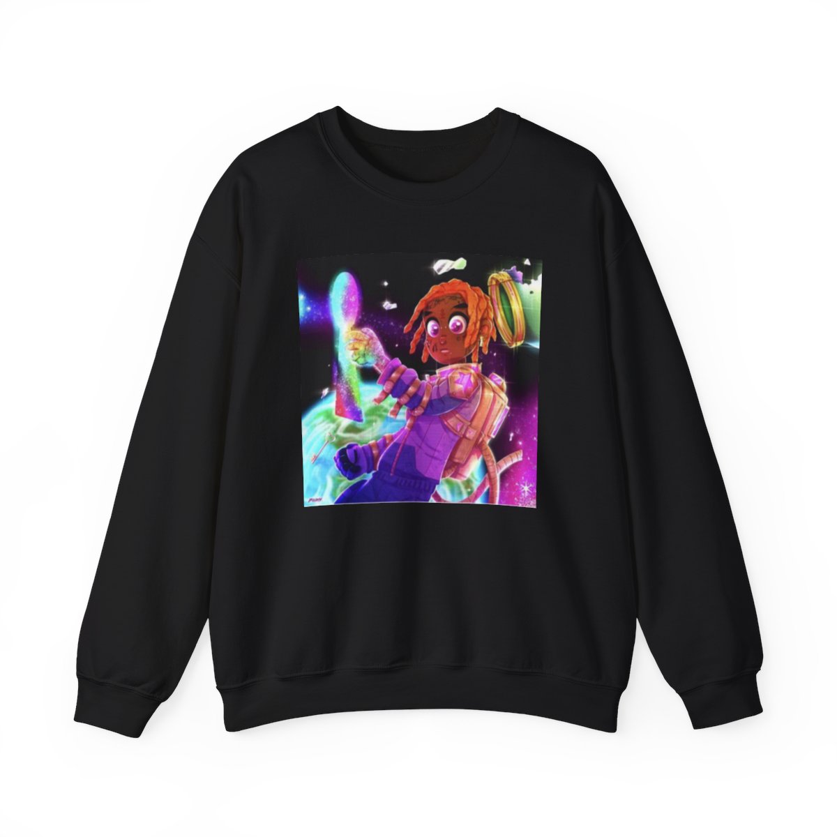 Space DJ Alien graphic Sweatshirt | Neon Cosmic Music Art | Konvy Streamer Merch